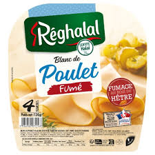 Blanc de poulet fumé halal 4 tranches 120g