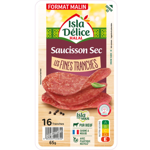 Saucisson sec Les fines tranches 16tr 65g