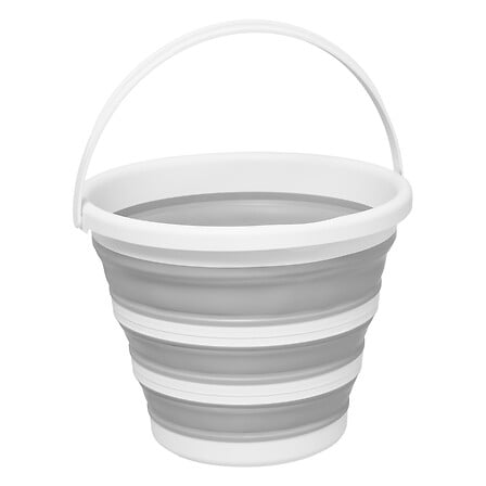 Seau rétractable 10L blanc et gris
