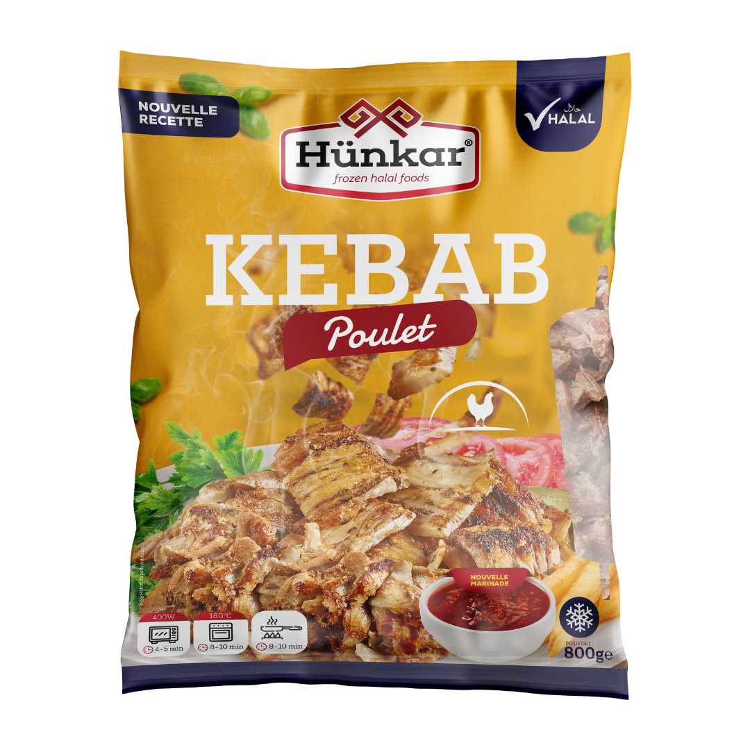 Kebab de poulet Hunkar 800g surgelé halal