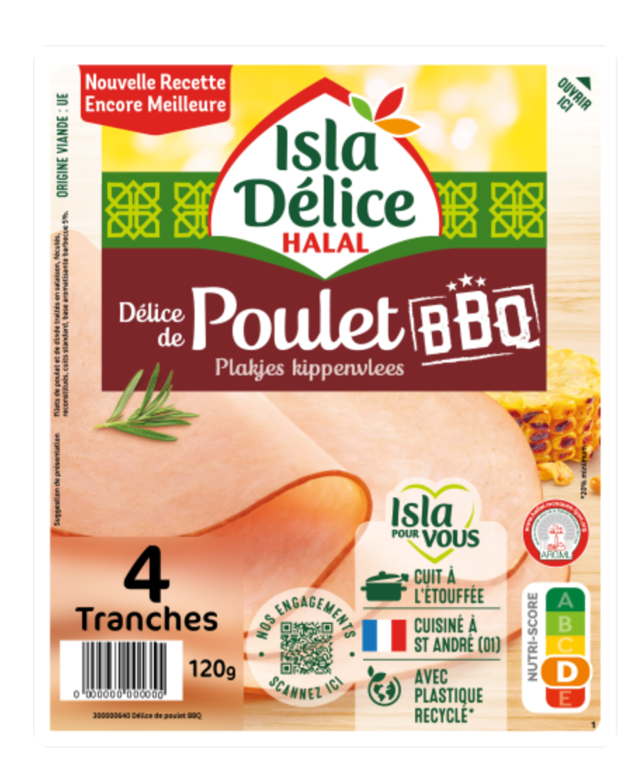 DELICE DE POULET GOUT BBQ 4TR 120G