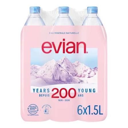 Evian eau minérale pack 6x1,5L