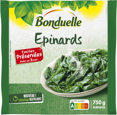 Épinards feuilles préservées 750g