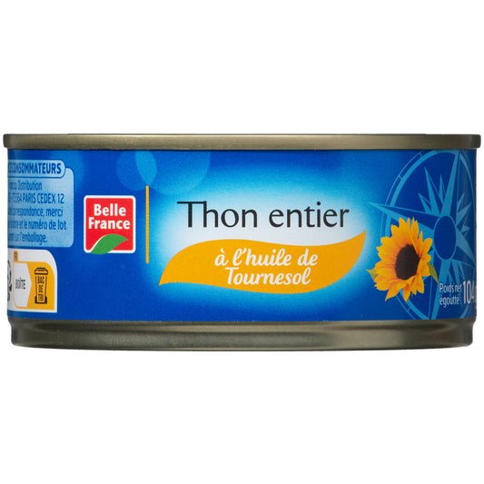 3258561221182_Thon-Entier-Huile-Tournesol-160g-x5