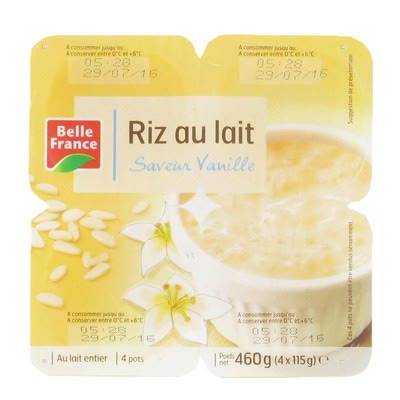 Riz Lait Vanille 4X115.BF