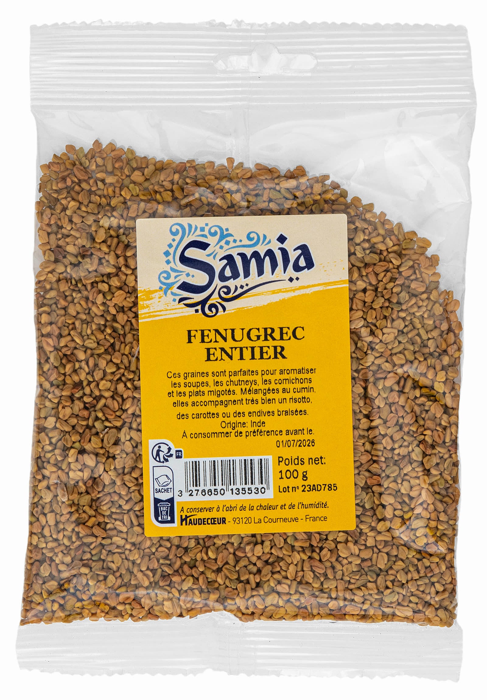 Samia Fenugrec Entier 100G