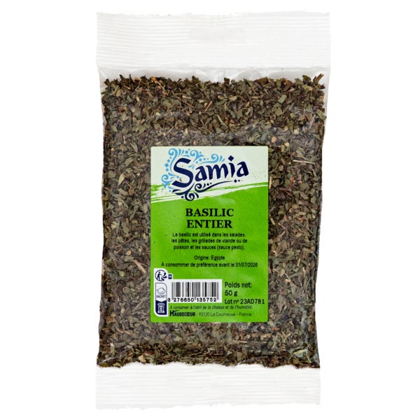 Samia Basilic Entier 50G