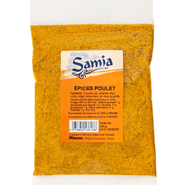 Samia Epices Poulet 100G