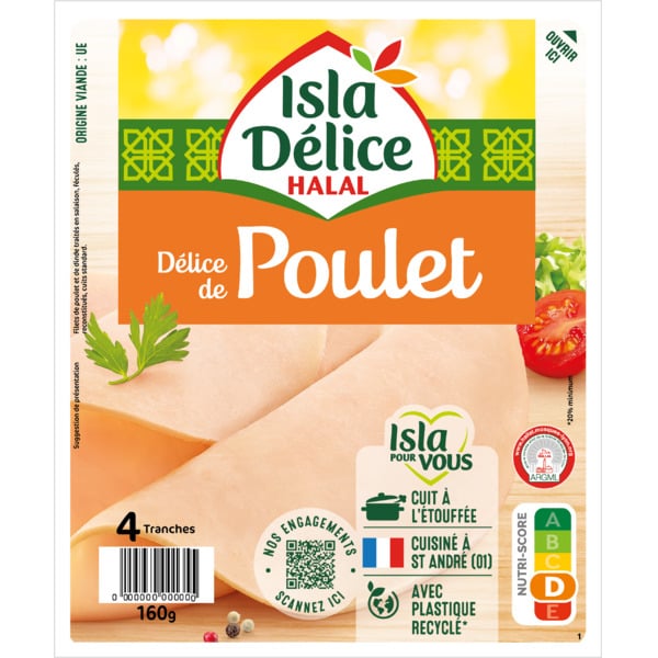 Délice de poulet 4 tranches 160 g