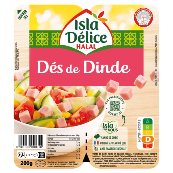 Dés de dinde 2x100g