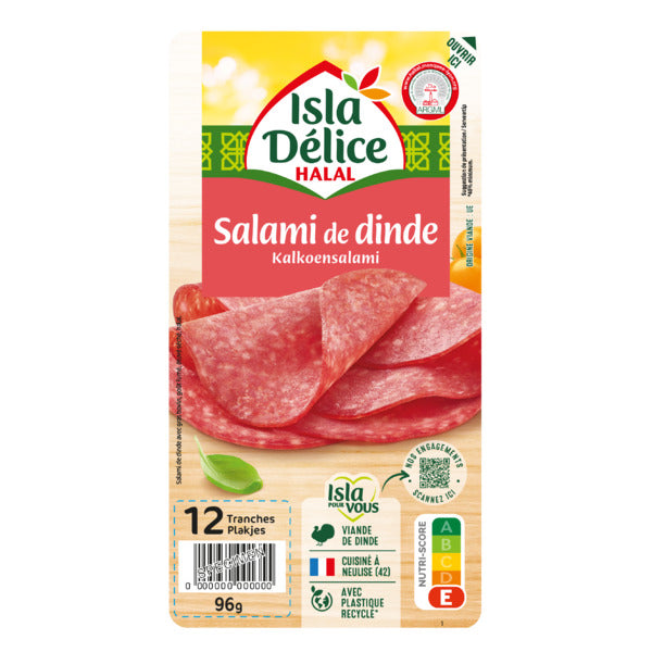 Salami de dinde 12 tranches 96 g