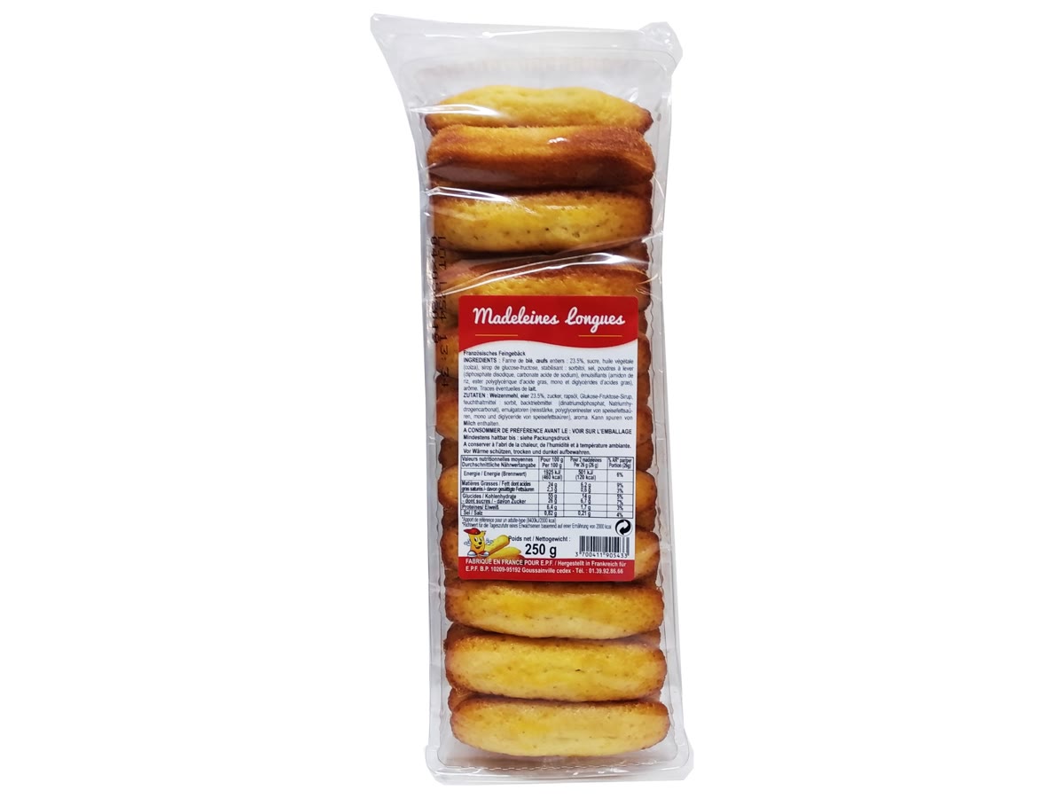 Madeleines Longues 250G