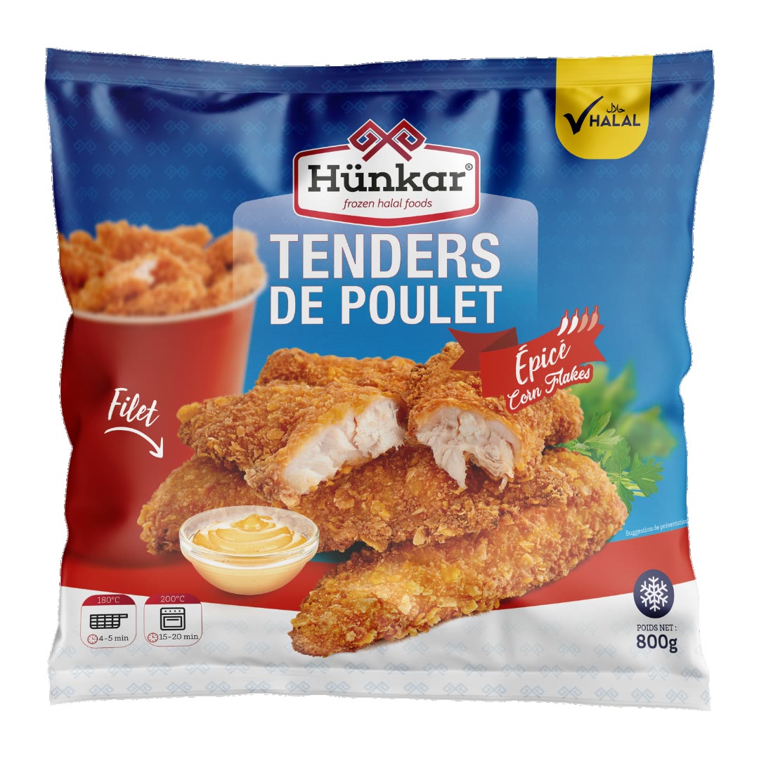 Mini Tenders DE Poulet Epice 800G Hunkar