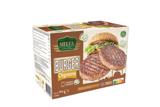 Burger à l'oignon Din'Halal 800g surgelé halal
