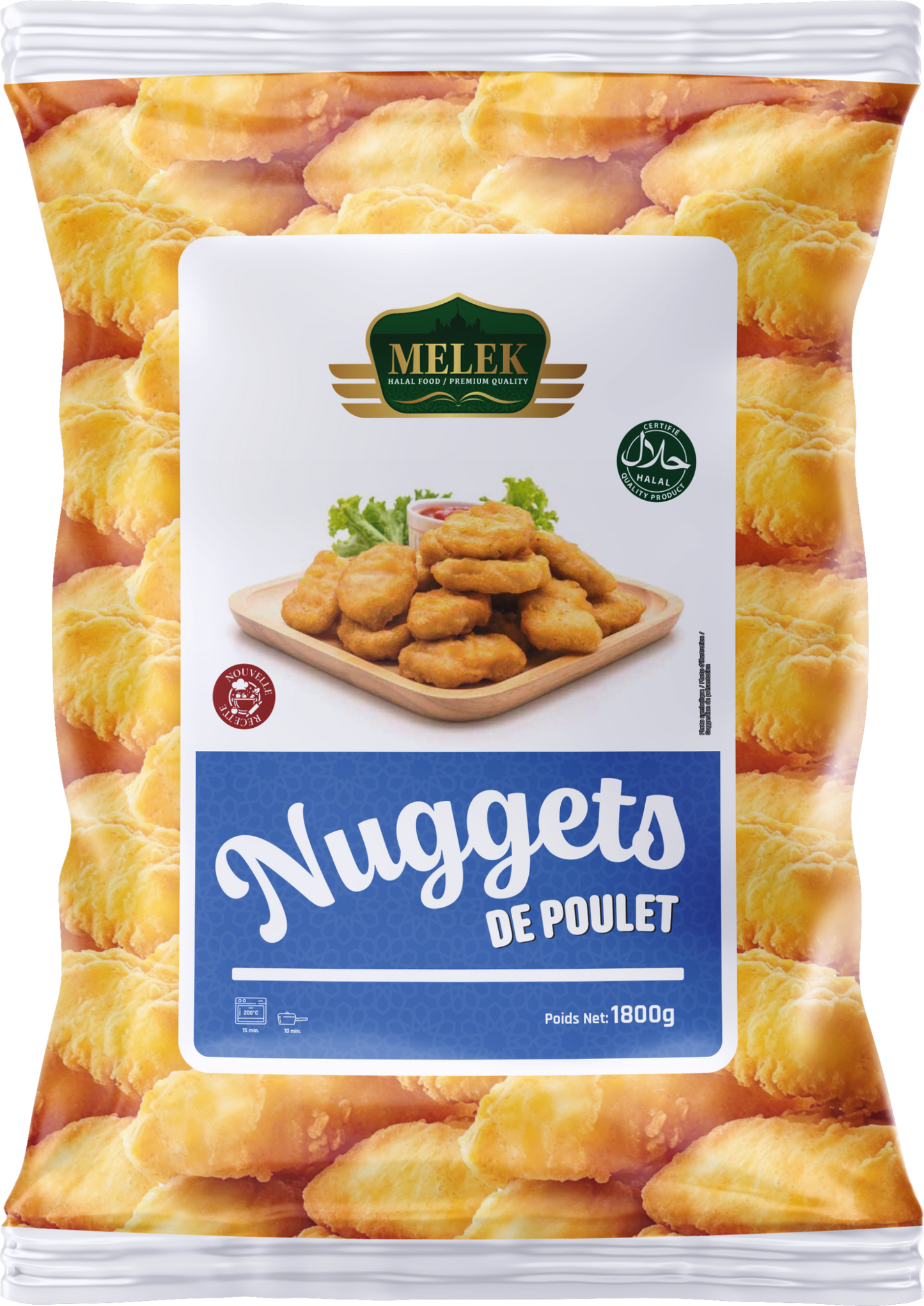 Nuggets de poulet Melek 1800g surgelé halal