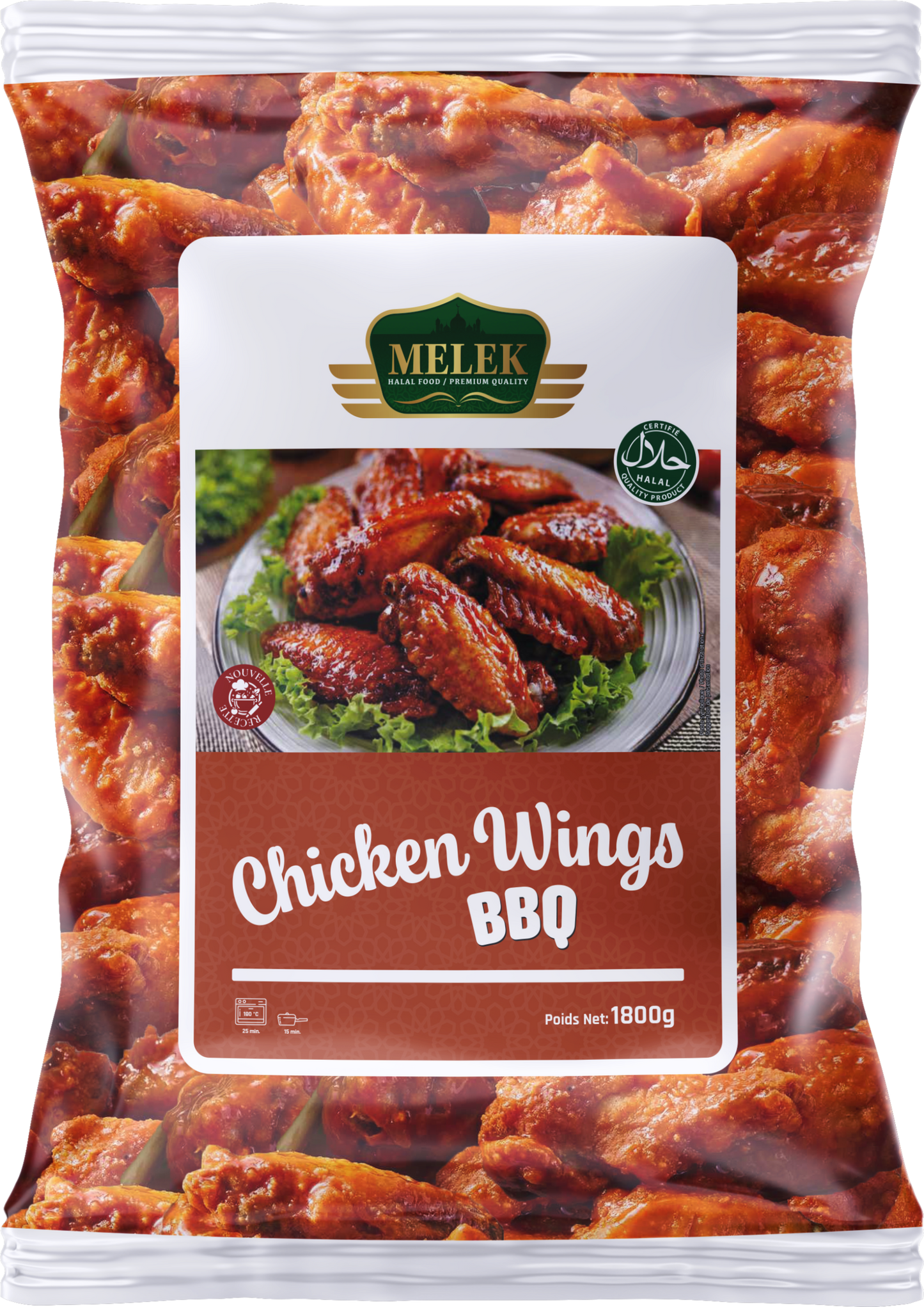 Chicken wings barbecue Melek 1800g surgelé halal