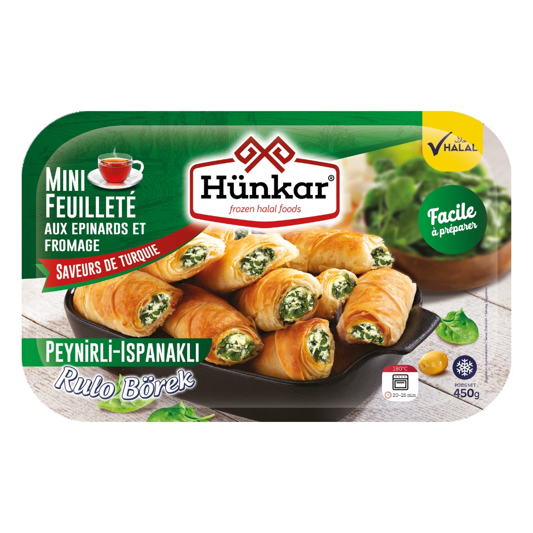 Mini Feuillete Epinards Fromage 500G Hunkar