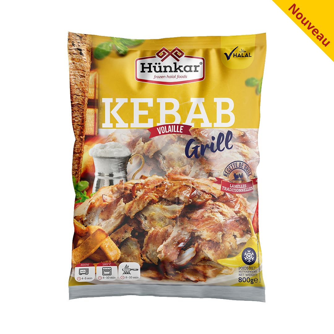 Kebab Grill Volaille Hunkar 800g - Surgelé Halal