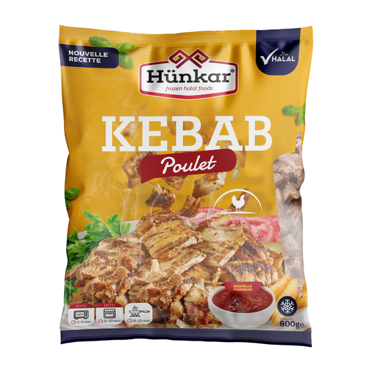 Kebab de poulet Hunkar 800g surgelé halal