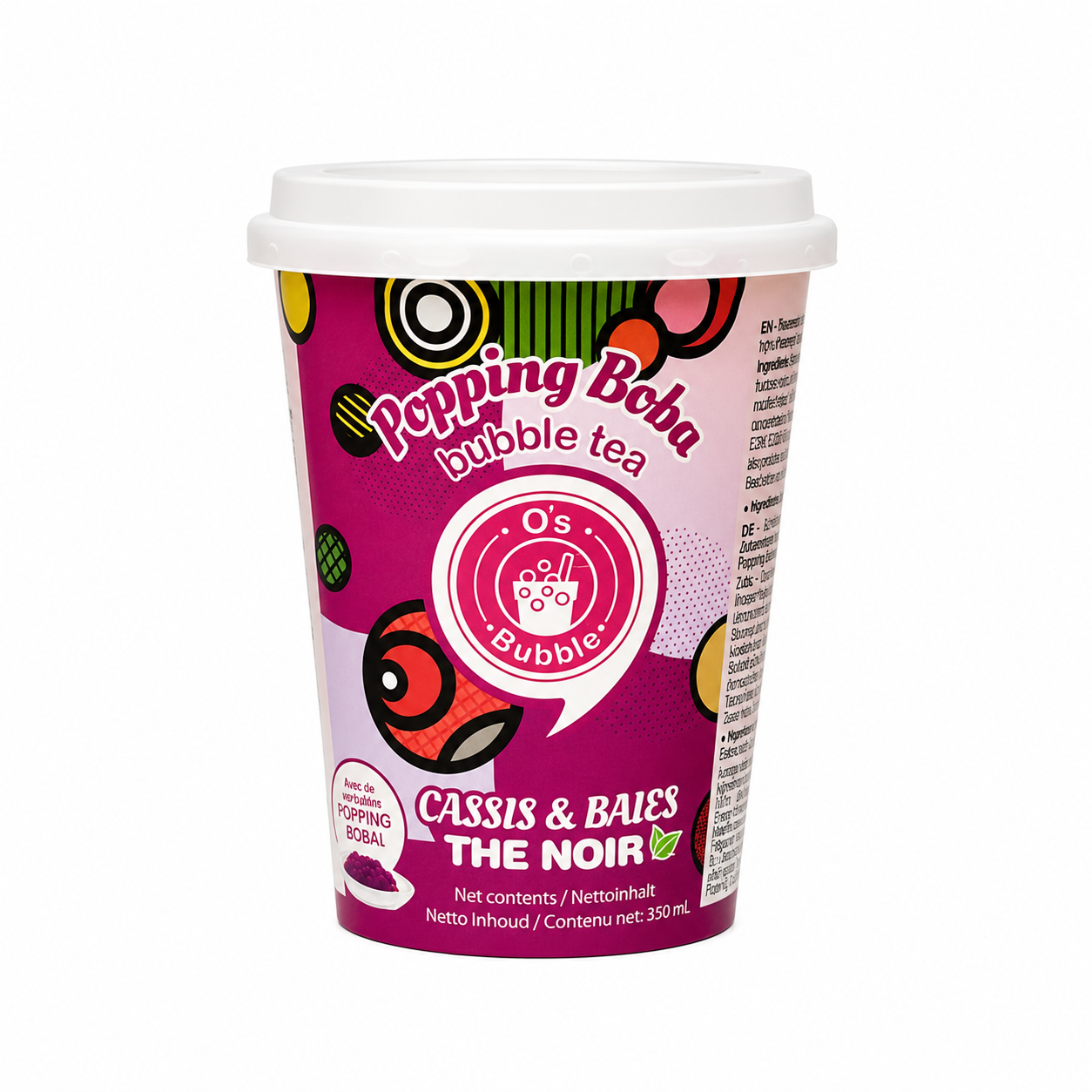 Bubble Tea Popping Boba Cassis Baies 350ml