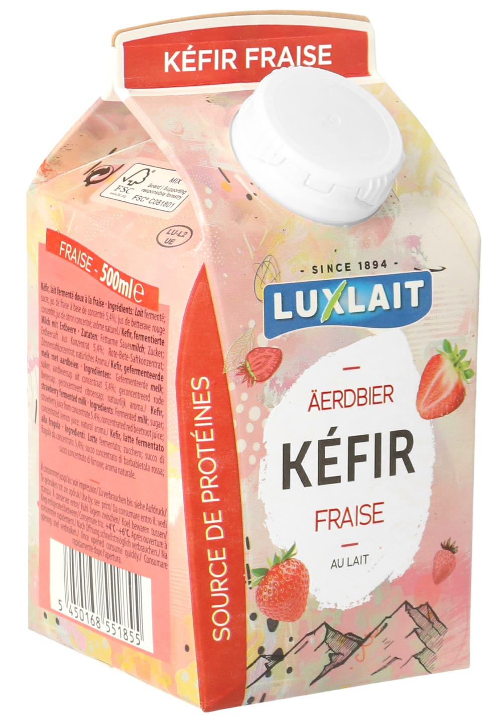 Kefir Fraise 500ML Luxelait