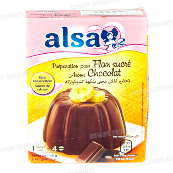Alsa Flan Sucre Arome Chocolat 65G