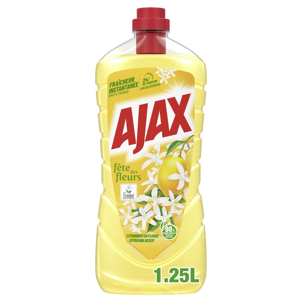 Ajax Nettoyant Sol Fête Des Fleurs Citronnier 1,25L