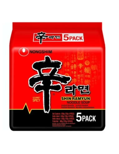 Shin Ramyun Poulet Epice 5X120G Nongshim