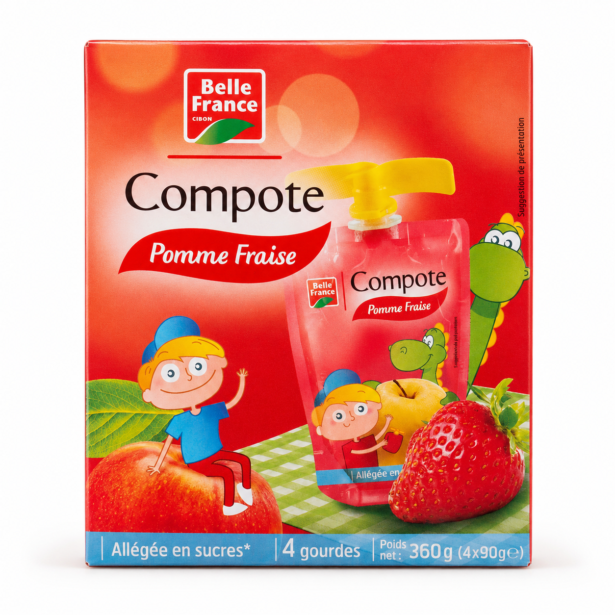 Compote Pomme Fraise x4