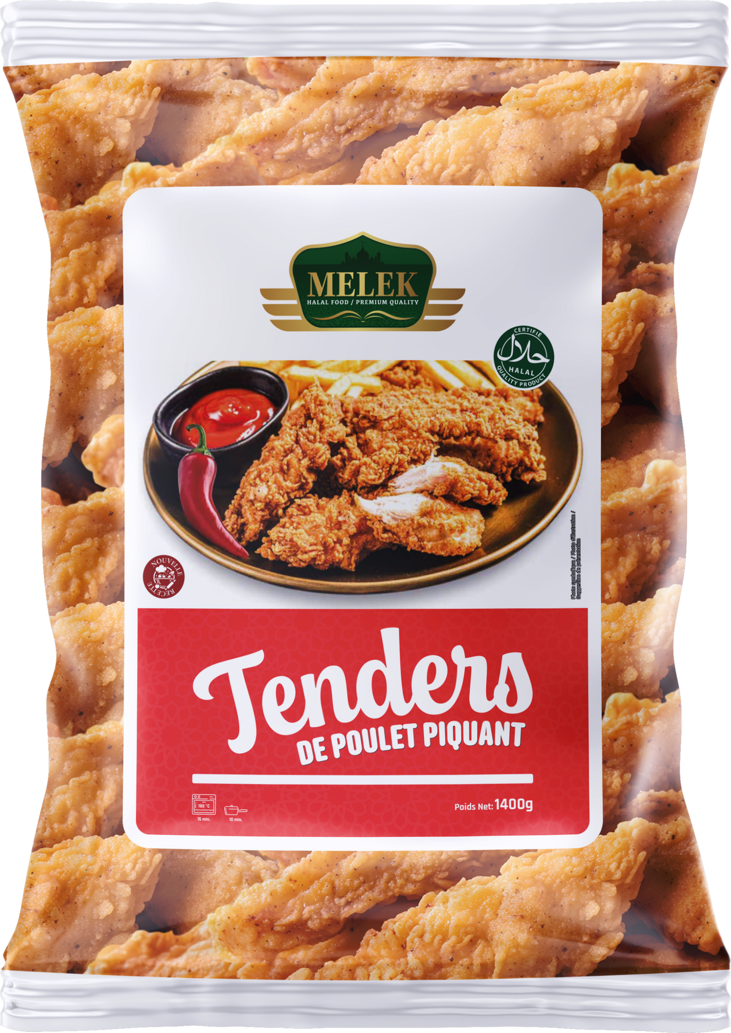 Tenders de Poulet Piquants Malek 1400g - Surgelé Halal